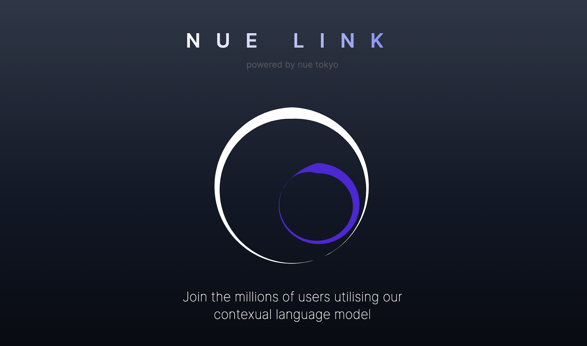 nueLink landing page image